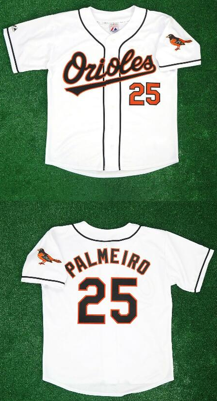 Men's Baltimore Orioles #25 Rafael Palmeiro 1995 White Home Cool Base Stitched Jersey Men's Baltimore Orioles #25 Rafael Palmeiro 1995 White Home Cool Base Stitched Jersey